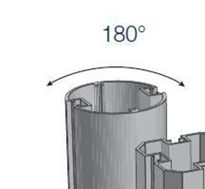 Picture of Alusign Outdoor Circular Post Profile, 2 tracks