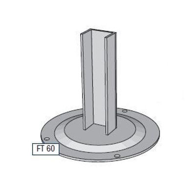 Bild von Alusign Fuß für Rundpfosten für den Außenbereich, 1 Spur