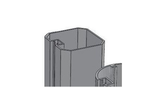 Bild von Alusign Pfostenprofil für den Außenbereich, quadratisch, 1 Spur