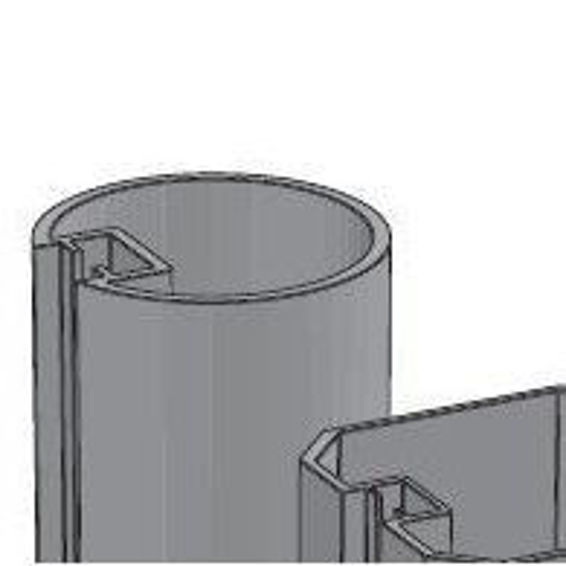 Picture of Alusign Outdoor Circular Post Profile, 1 track